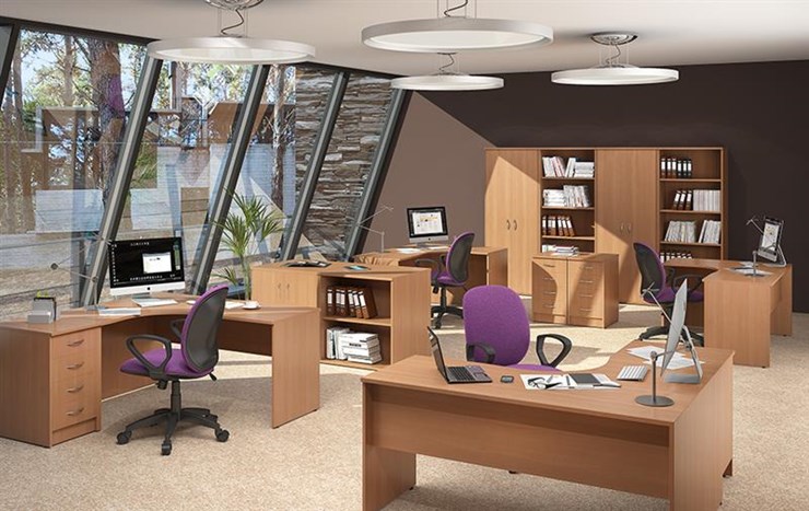 Комплект офисной мебели IMAGO четыре рабочих места, стол для переговоров во Владикавказе - изображение 2